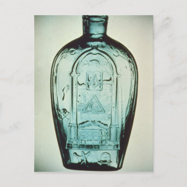 Cartão Postal garrafa maçónica Molde-fundida (Frente)
