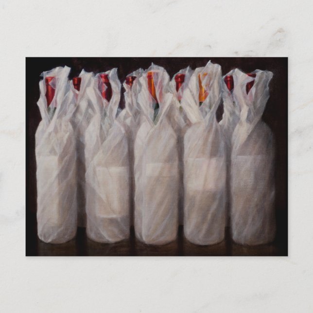 Cartão Postal Garrafas de vinho molhadas 2010 (Frente)