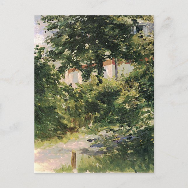 Cartão Postal Gartenweg em Rueil Edouard Manet (Frente)