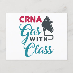 Cartão Postal Gás CRNA com Apreciação Engraçada de Classe