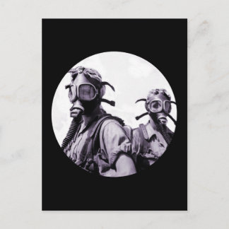 Cartão Postal Gás-Máscaras em Roxo