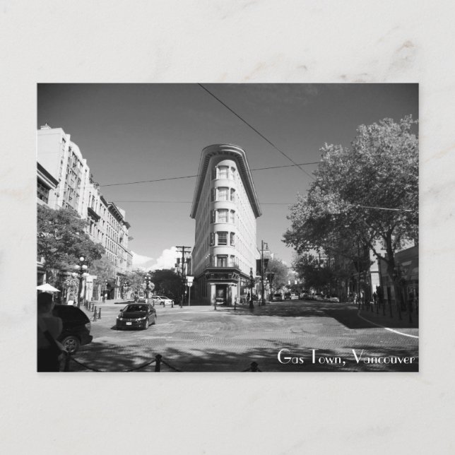 Cartão Postal Gas Town Vancouver (Frente)