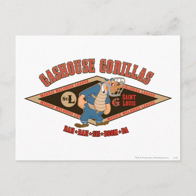 Cartão Postal Gashouse Gorillas Rah Rah Sis Boom Ba (Frente)