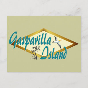 Cartão Postal Gasparilla Island design de praia na Flórida