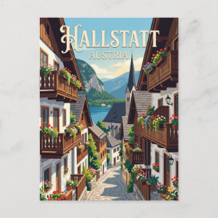 Cartão Postal Gasse em Hallstatt Áustria