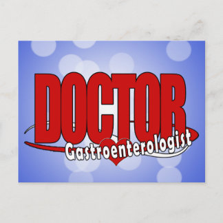 Cartão Postal Gastroenterologista DOUTOR LOGOTIPO VERMELHO GRAND