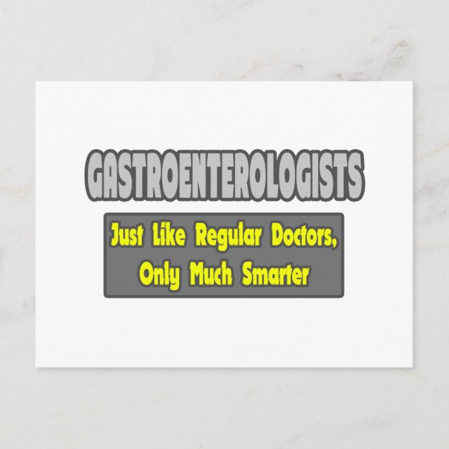 Cartão Postal Gastroenterologistas... mais inteligentes. (Frente)