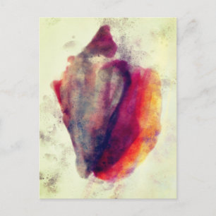 Cartão Postal Gastropodo Aquarela Caracol Dourado Borgonha