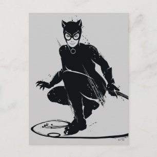 Cartão Postal Gata Borracha de Tinta Pose