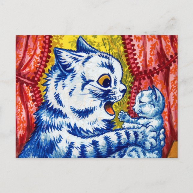 Cartão Postal Gata e Seus Gatinhos (Frente)