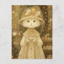 Gata Senhora Snow – Gata Vitoriana com Xícara de C