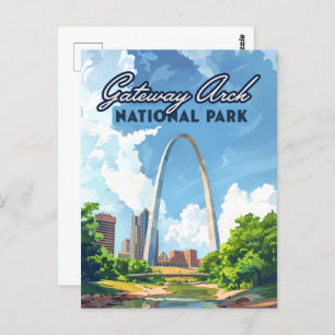 Cartão Postal Gateway Arch National Park Rua do Missouri Louis R