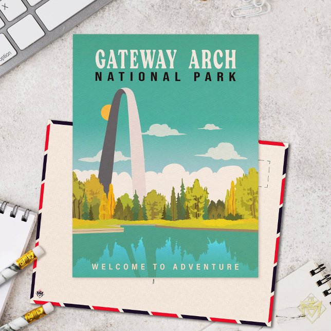 Cartão Postal Gateway Arch National Park - Santo do Missouri Lou (Criador carregado)