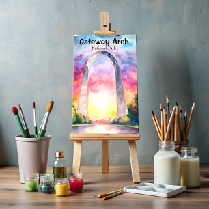 Cartão Postal Gateway Arch National Park Watercolor