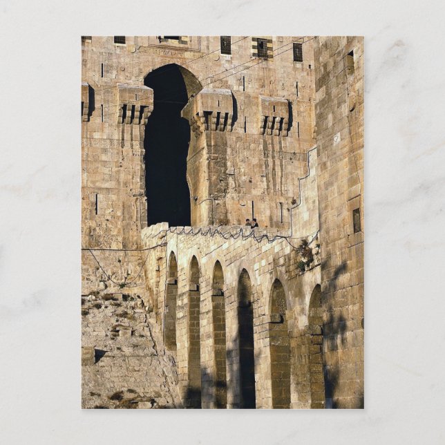 Cartão Postal Gateway do século 12 Qala (fortaleza), Alepp (Frente)