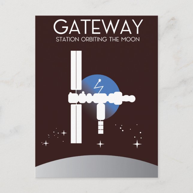 Cartão Postal Gateway - Estação orbitando a lua (Frente)