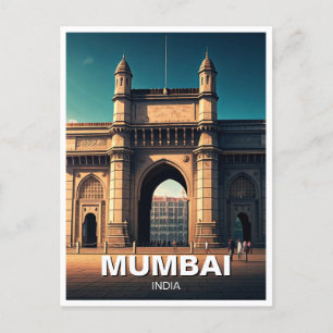 Cartão Postal Gateway Mumbai da Índia Viagem Souvenir