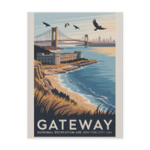 Gateway NY Arte | Cartaz de Viagem Vintage Park