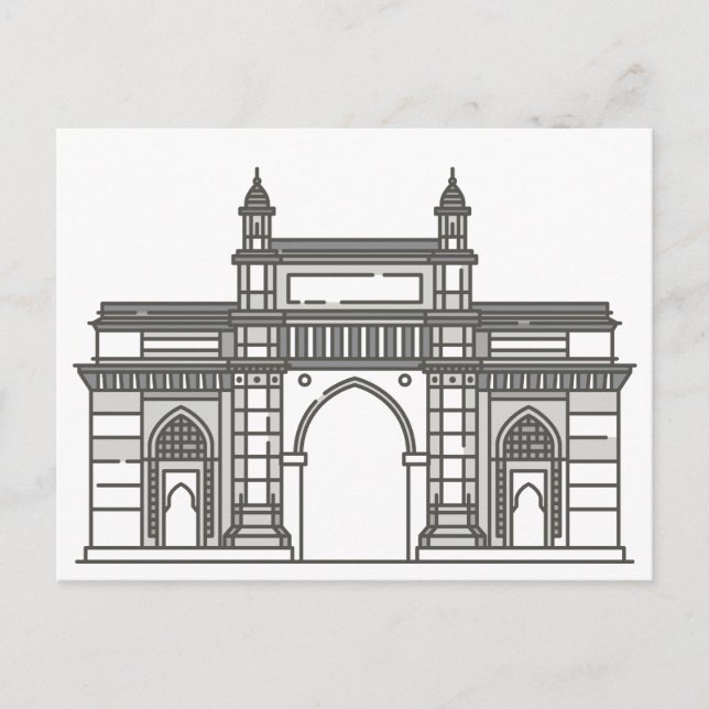 Cartão Postal Gateway Of India Mumbai World Landmark (Frente)
