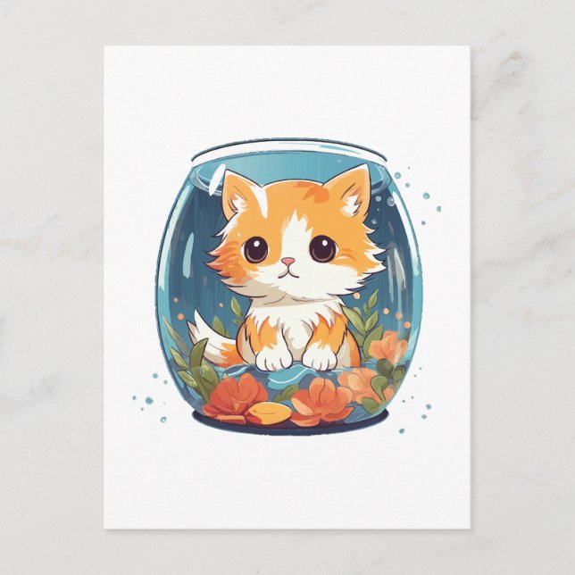 Cartão Postal Gatinho Culpado (Frente)