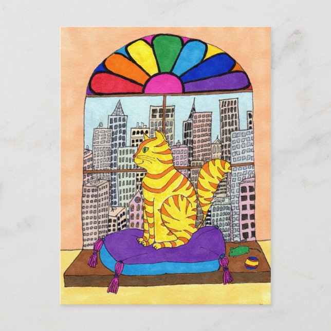 Cartão Postal Gatinho da cidade (Frente)