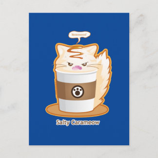 Cartão Postal Gatinho De Café De Caramelo Salgado E Cuja Fenda E
