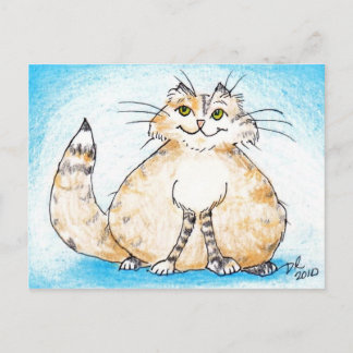 Cartão Postal Gatinho de gordura Gatinho, onde você esteve?