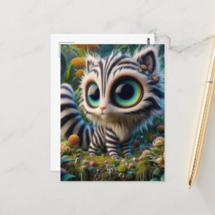 Cartão Postal Gatinho de Olhos Grandes Adoráveis