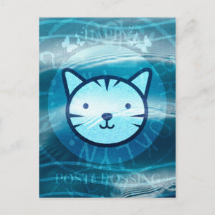 Cartão Postal Gatinho de Posto Feliz