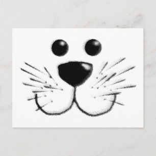 Cartão Postal Gatinho Gatinho Sorridente Face