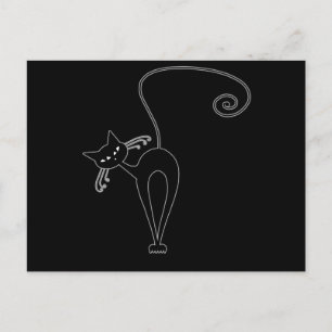Cartão Postal Gatinho irrisório preto 3
