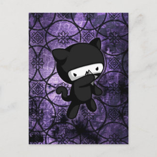 Cartão Postal Gatinho Ninja