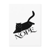 Gatinho "Nope", design preto engraçado