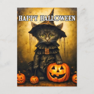 Cartão Postal Gatinho Preto Adorável