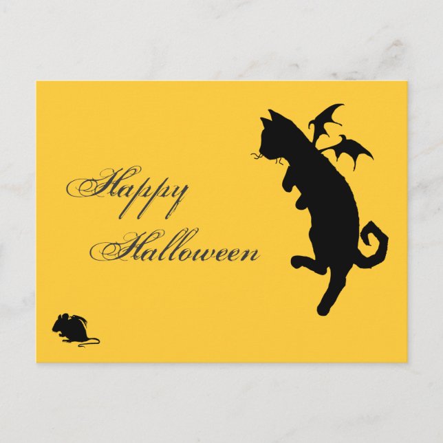 Cartão Postal Gatinho voadora (Frente)