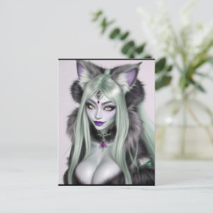 CARTÃO POSTAL GATINHO WAIFU 07