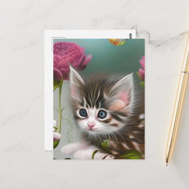 Cartão Postal Gatinhos Adoráveis 4 (Frente/Verso In Situ)