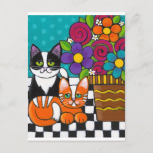 Cartão Postal Gatinhos Bastantes