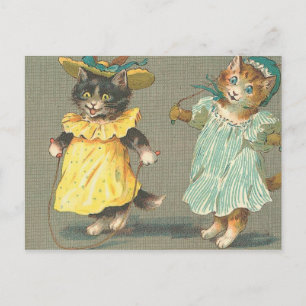Cartão Postal gatinhos de vintage