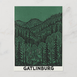Cartão Postal Gatlinburg Line drawing