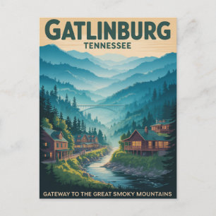 Cartão Postal Gatlinburg Portal para as Grandes Montanhas Fumosa