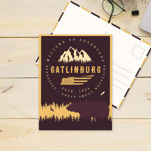 Cartão Postal Gatlinburg Tennessee Bear Pine Nature
