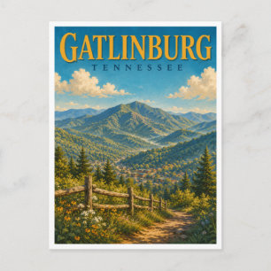 Cartão Postal Gatlinburg Tennessee Smoky Mountains GeoSaga