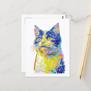 Cartão Postal Gato à luz do sol
