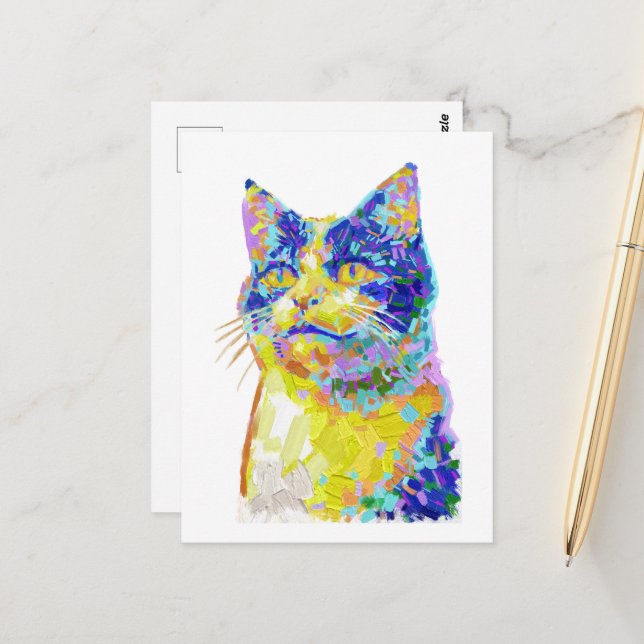 Cartão Postal Gato à luz do sol (Frente/Verso In Situ)