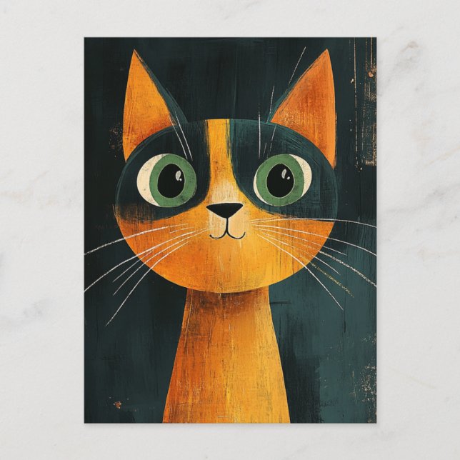 Cartão Postal Gato Adorável (Frente)