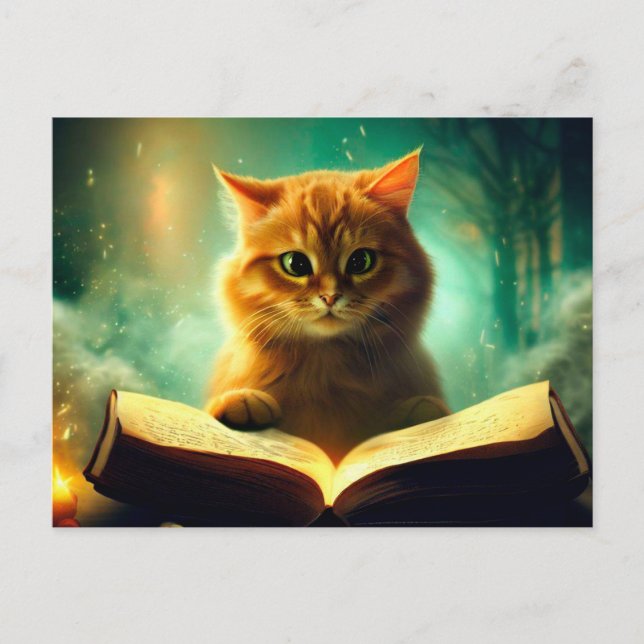 Cartão Postal Gato amarelo (Frente)