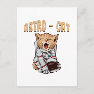 Cartão Postal Gato Astro