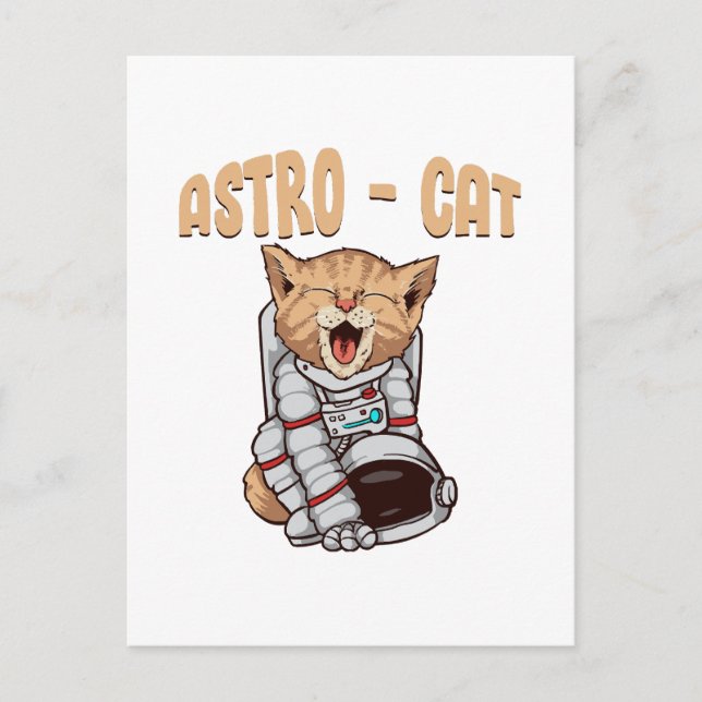 Cartão Postal Gato Astro (Frente)