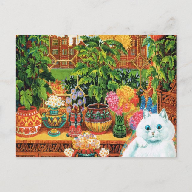 Cartão Postal Gato Botânico De Louis Wain (Frente)